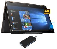 HP Spectre x360-15t 7FQ49AV Home and Business Laptop (Intel i7-8565U 4-Core, 64GB RAM, 512GB PCIe SSD, 15.6" Touch 4K UHD (3840x2160), NVIDIA GeForce MX150, Fingerprint, WiFi, Win 10 Home)