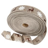 Beauty&favor Christmas Xmas Ribbon for Crafts Decoration Holiday Box Gift Wrapping (D)