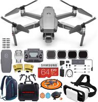 DJI Mavic 2 PRO Drone Quadcopter, with ND, Cpl Lens Filters, Waterproof Hard Case and Backpack, 64GB SD Card, VR Goggles, with Hasselblad Video Camera Gimbal Bundle Kit with Must Have Accessories
