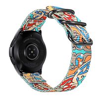 Fintie for Galaxy Watch 42mm / Gear Sport Bands, 20mm Soft Nylon Replacement Strap Band with Adjustable Closure for Samsung Galaxy Watch 42mm / Gear Sport/Gear S2 Classic Smartwatch, Cartoon Floral