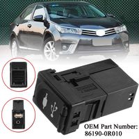 1xUniversal New Car AUX USB Port Adapter Jack Auto For Toyota Rav4 Camry Yaris Corolla Avalon 86190-0R010 Black AUX USB Adapters