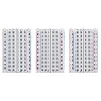 ELEGOO 3PCS 400 tie-Points breadboard, 4 Power Rails for Arduino Jumper Wire