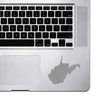 StickAny Palm Series West Virginia WV Sticker for MacBook Pro, Chromebook, and Laptops (Silver)