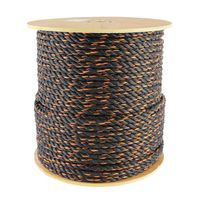 Polypro California Truck Rope (1/2 inch) - SGT KNOTS -Twisted Polypropylene Rope - Floating Rope - for Cargo Straps, Tie-Downs, Gear Bundles, Hauling, Boating, More (50 feet, Black and Orange)