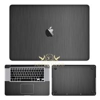 SopiGuard Brushed Gunmetal Gray Precision Edge-to-Edge Coverage Vinyl Sticker Skin for Apple MacBook Pro 15 Non Retina (A1286)