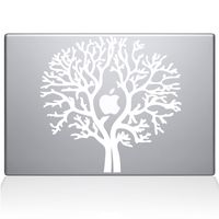 The Decal Guru Apple Tree Decal Vinyl Sticker, 15" MacBook Pro (2015 & Older Models), White (1493-MAC-15P-W)