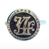 Black Japan Automobile Federation JDM JAF METAL Emblem Badge For All Cars Front Grille