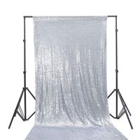TRLYC 4FT6FT Silver Sequin Wedding Photo Backdrop Photo Booth Photography Background Curtain