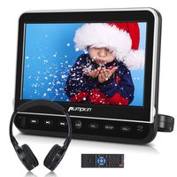 PUMPKIN 10.1 Inch Car Headrest DVD Player with Headphone, Support HDMI Input, 1080P Video, Region Free, Sync Screen, USB SD