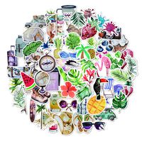 Ratgoo 70Pcs Trendy Waterproof Vinyl Graffiti Stickers Pack for Tropical Style Motorcycle Car Luggage Phone Guitar MacBook Water Bottle Flasks Bike Laptop Motocross Decals for Girls Kids Teens Boys.