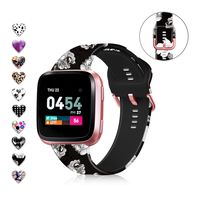 ZEROFIRE Bands Compatible with Fitbit Versa Pattern Printed Replacement Wristband for Women Men, Soft Silicone Fadeless Strap for Fitbit Versa Fitbit Versa 2 and Fitbit Versa Lite Edition