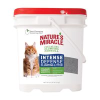 Nature's Miracle P-98134 Intense Defense Clumping Litter, 40 Pounds, Pail, Super Absorbent Fast-Clumping Formula, Dust Free