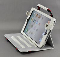 LiViTech(TM) New Portable Fabric Handbag Stand Case Cover Skin for Apple iPad Mini 3 2 1 generation ( White )