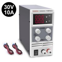 DC Power Supply Adjustable (0-30 V 0-10 A), Eventek KPS3010D Variable Switching Regulated Digital Power Supply with Alligator Leads US Power Cord