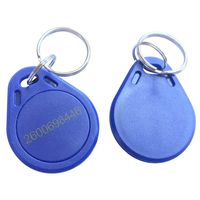 ISO 14443A 13.56MHZ MIFARE Classic 1K Keychain Blue Color Pack of 10 (Blue-ID Printed)
