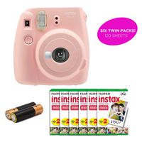Certified Amazing - Instax Mini 9 & Instax Mini 7S Instant Camera Product Bundles | Film Pack Options | Renewed (Mini 9 + 6 Film Pack, Rose Quartz)