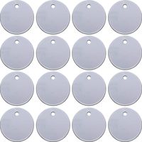 SATINIOR 100 Pieces Stamping Blank Tags, 1 Inch Round with Hole Aluminum Blanks Tags