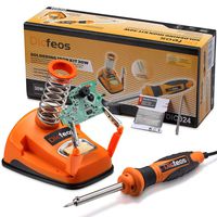 Dicfeos Soldering Iron Station, 30 Watt 110-120V Rapid Heating Soldering Iron with 1 Pack Solder Wire and Extra Solder Tip, Temperature 300℃
