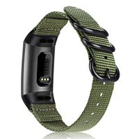 Fintie Bands for Fitbit Charge 3, Soft Woven Nylon Sports Band Replacement Strap for Fitbit Charge 3 and Charge 3 SE Fitness Activity Tracker Women Men (Olive)