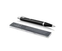 Parker IM Ballpoint Pen, Black Lacquer Chrome Trim with Medium Point Black Ink Refill, Gift Box (1975553)