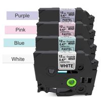 Replace Brother P Touch Label Tape 12mm 0.47 Inch Laminated White/Purple/Pink/Blue TZ Tapes Compatible with Brother Label Maker PT-P300BT PT-P710BT PT-Cube PTD200, TZe-231 MQF31 MQ531 MQE31, 4-Pack