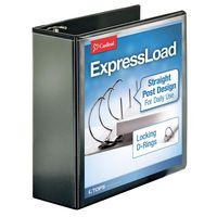 Cardinal ExpressLoad ClearVue Locking D-Ring Binder, 3-Inch, Black (49131)