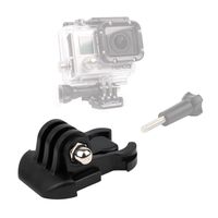 DURAGADGET Horizontal Surface Quick-Release Buckle Strap Mount + Bonus Long Screw For GoPro Hero 1, Hero 2, Hero 3, Hero 3+ Plus, Hero 4, Naked/Helmet / LCD BacPak (Black, White, Silver, Surf, Outdoor & Sport Editions)