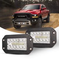 Flush Mount LED Light Pods, BUNKER INDUST 2Pcs 6 Inch Spot Flood Combo Beam 6000 LM Triple Row Driving Off Road Light Bar Waterproof Led Work Light for Golf Cart Jeep Trucks Tractor SUV 4x4 ATV UTV