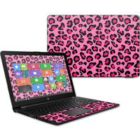 MightySkins Skin Compatible With HP 15t Laptop 15.6" (2017) - Pink Leopard | Protective, Durable, and Unique Vinyl Decal wrap cover | Easy To Apply, Remove, and Change Styles | Made in the USA