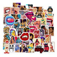 Sexy Women Graffiti Stickers Vinyl - 48 Pack Pinup Girls Decals for Laptop Water Bottle Skateboard Phone Case Car Bike Bumper Luggage Bomb Waterproof Art No Repeat, Adult