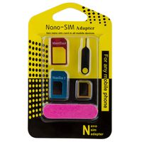 TUOSHI SIM Card Adapter Kit [5 in 1] Nano Micro Standard Converter Kit with Steel Tray Eject Pin