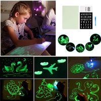Umiwe Light Drawing - Fun and Developing Toy with Illuminated Pen, Template, Letter Card, Gift for Toddlers Kids Students