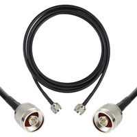 10 ft Low-Loss Coaxial Extension Cable (50 Ohm) N Male to N Male Connector, GEMEK Pure Copper Coax Cables for 3G/4G/5G/LTE/ADS-B/Ham/GPS/WiFi/RF Radio to Antenna or Surge Arrester Use (Not for TV)