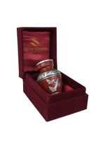 SmartChoice Urn Keepsake for Ashes Cremation Urn Keepsake for Human Ashes - Affordable Funeral Keepsake Urn for Ashes Handcrafted Urn (Royal Red w/t Doves)