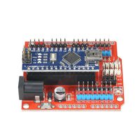 KKmoon NANO I/O Expansion Sensor Shield RED Module + UNO R3 Nano V3.0 ATmega328P Board for Arduino
