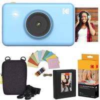 Kodak Mini Shot Instant Camera (Blue) Deluxe Bundle + Paper (20 Sheets) + Deluxe Case + Photo Album + Hanging Frames