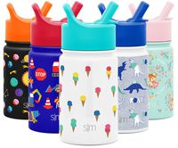 Simple Modern 10oz Summit Kids Water Bottle Thermos with Straw Lid - Dishwasher Safe Vacuum Insulated Double Wall Tumbler Travel Cup 18/8 Stainless Steel -Ice Cream Cones