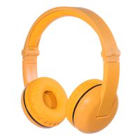BuddyPhones Play, Wireless Bluetooth Volume-Limiting Kids Headphones, 14-Hour Battery Life, 4 Volume Settings of 75, 85, 94dB and StudyMode, Includes Backup Cable for Sharing, Yellow