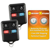 Discount Keyless Replacement Keyless Entry Car Remote Control Key Fob Clicker Compatible with Fod Lincoln Mercury (2 Pack)