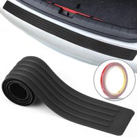 San Auto Car Rear Bumper Guard Protector Anti-Collision Patch Anti-Scrape Rubber Universal for Most Cars Non Slip Black with Tape 35 inch