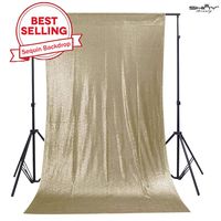 Matte Gold Shimmer Backdrop Matte Gold-10FTx10FT-Sequin Photo Backdrop Elegant Backdrops 10x10-SEQUIN-BACKDROP-CURTAIN -0821E