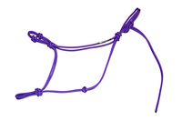 Horse Rope Training Halter - 4 Knot from 1/4" Stiff Polyester Halter Cord - Size Rope Most Trainers Use! Weanling, Yearling, Small, Arab, Standard, Large, and Draft Sizes (Purple, Small)