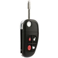 Car Key Fob Keyless Entry Remote Flip fits 2001 2002 2003 2004 2005 2006 2007 2008 Jaguar S-Type, X-Type, XJ8 (NHVWB1U241)