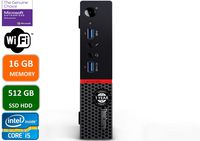 Lenovo Think Center M700 Tiny Desktop PC,Intel Quad Core I5-6500T 2.5GHz up to 3.1G, 16GB Memory,512GB SSD,WiFi,BT 4.0,HDMI,USB 3.0,DP Port,W10P64 (Renewed)