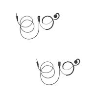 2 Pack BOMMEOW BSE15-Y2 C Shape Earpiece Swivel Style Earhanger for Vertex Yaesu VX-6E VX-120 FT-270R VX-7R FT-277R