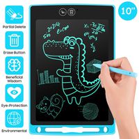 Jollsung LCD Writing Tablet, Partial Deletion Electronic Writing & Drawing Board Doodle Board, Handwriting Paper Drawing Tablet Gift for Kids and Adults at Home,School and Office (10 Inch, Blue)