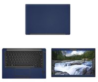 decalrus - Protective Decal for Dell Latitude 13 7390 (13.3" Screen) Laptop Blue Carbon Fiber Skin Skins Decal wrap CFdellLatitude13_7390Blue