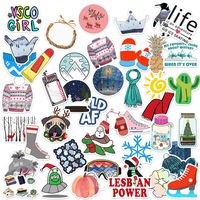 50 PCs Cute Christmas Stickers for Water Bottles and Hydro Flask, Waterproof Vinyl Stickers Decals for Teens, Girls and Adults, Durable Aesthetic Trendy Stickers Perfect for Laptop, Computer, Phone