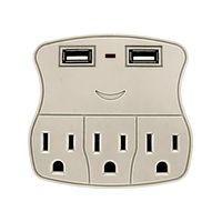 Shaxon PYF-53-2USB  3 in 1 AC Power Adapter with 2 2.1A USB Ports