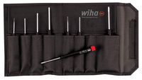 Wiha 26199 Slotted and Phillips Screwdriver Set in Rugged Canvas Pouch, 8 Piece